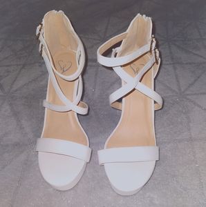 Faux Leather Platform Block Heels